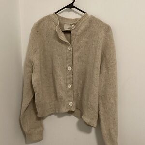 Gillian Stevens Gisele Beige Button-Up Women's Cardigan